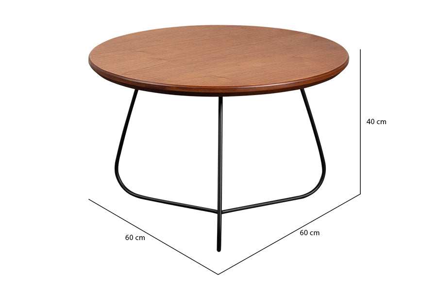 mesa de centro jade vista de frente em fundo branco com medidas descritas na imagem