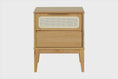 Mesa de Cabeceira 2 gavetas Serena 50x41,5 cm - Mel vista em varios angulos