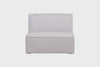 foto do sofá 1 lugar módulo central maraú na cor bege visto em varios angulos em fundo branco