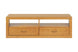 rack para sala euro nozes visto de frente em fundo branco com gavetas fechadas