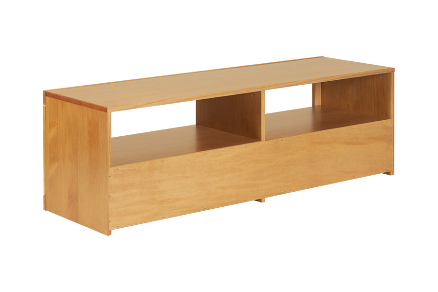 rack para tv euro nozes visto de trás em fundo branco