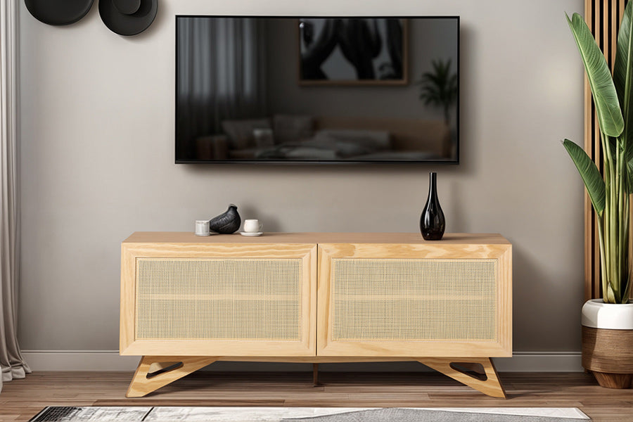 Rack Para Sala 120 Cm Yono Freij E Rattan Oppa Design rack-para-sala-120-cm-yono-freij-e-rattan-oppa-design
