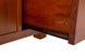 rack sala lotus caramelo focando na corredica da gaveta