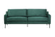 sofa 3 lugares berlin verde visto de frente em fundo branco