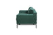 sofa 3 lugares berlin verde visto de lado em fundo branco