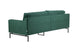 sofa 3 lugares berlin verde visto de trás na diagonal em fundo branco