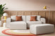 sofa marau bege ambientado na sala de estar
