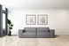 foto ambientada do sofa cinza módulo direito maraú na cor cinza claro em sala de estar vista de frente