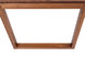 foto da mesa de madeira 6 lugares prisma na cor garapa em fundo branco focando no pé