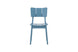 cadeira para escrivaninha uma azul claro em fundo infinito visto de frente