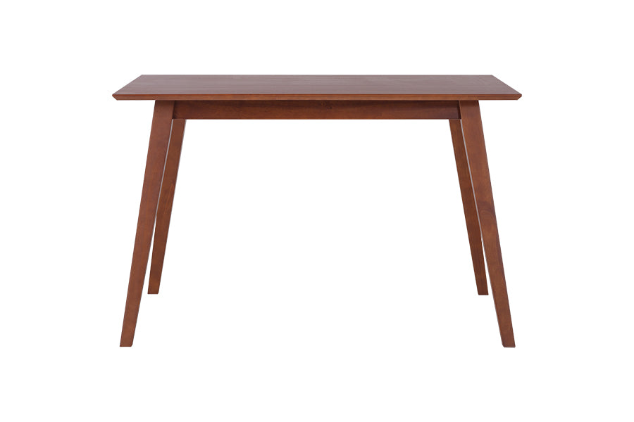 mesa de jantar 4 lugares para apartamento pequeno lotus caramelo vista de frente