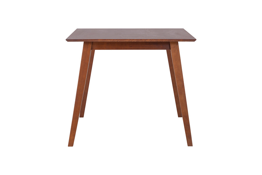 mesa de jantar 4 lugares para apartamento pequeno lotus caramelo vista de lado