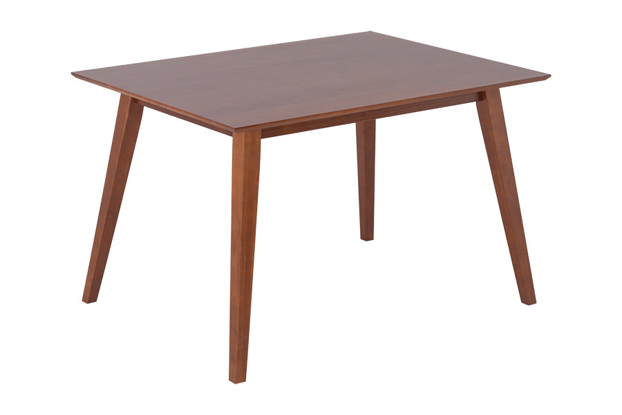 mesa de jantar 4 lugares para apartamento pequeno lotus caramelo vista na perspectiva