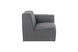 foto do sofa simples módulo esquerdo maraú na cor cinza claro em fundo branco visto de lado