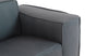 foto do sofa cinza claro módulo esquerdo maraú na cor cinza claro em fundo branco focando no acabamento do tecido