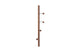 cabideiro de madeira araucaria nozes visto em diagonal