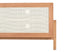 rack de madeira 166 cm yono branco e jatobá focando na porta com rattan