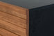 rack madeira 126 cm yono preto e jatobá focando detalhe madeira