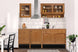 foto ambientada do armario de cozinha aereo 2 portas sabor caseiro na cor nozes em cozinha
