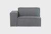 gif do sofa modular módulo direito maraú na cor cinza claro em fundo branco em vários ângulos