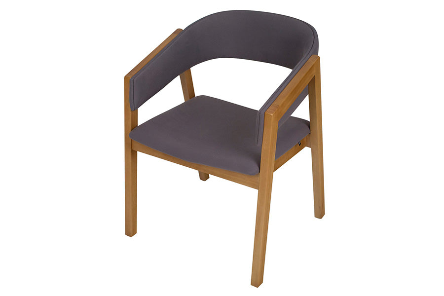 cadeira com bracos marconi cinza vista de cima