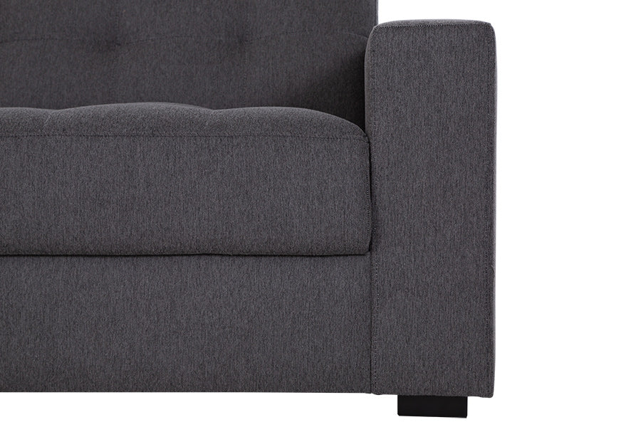 focando nos detalhes do sofa moderno dois lugares oslo cinza