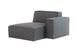 foto do sofa com chaise modulo esquerdo maraú na cor cinza claro em fundo branco visto na diagonal