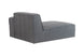 foto do sofa linho modulo esquerdo com chaise maraú na cor cinza claro em fundo branco visto de trás