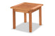 mesa de madeira lateral recanto jatoba em fundo infinito visto de frente