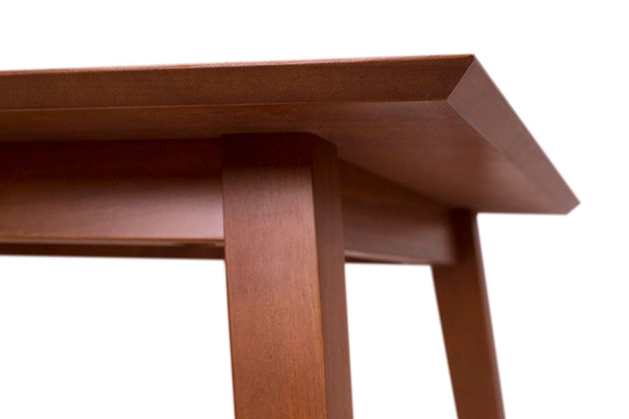 mesa de sala jantar 4 lugares lotus caramelo vista debaixo