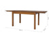 mesa extensivel madeira euro nozes com duas extensoes e com medidas da mesa aberta escritas na imagem