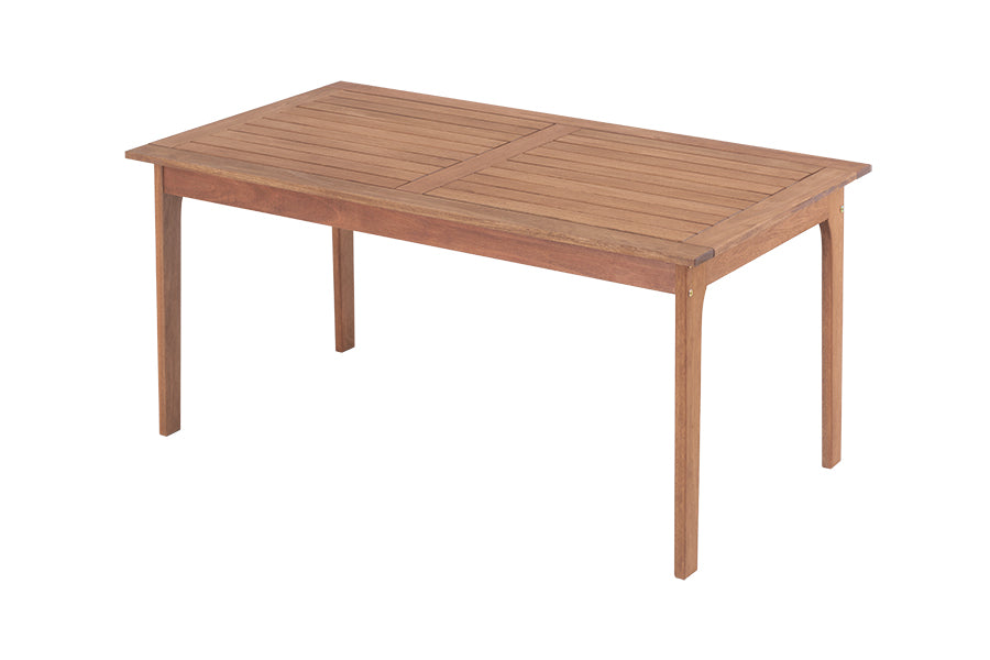mesa de cozinha com 6 lugares bertioga jatoba visto em diagonal em fundo branco