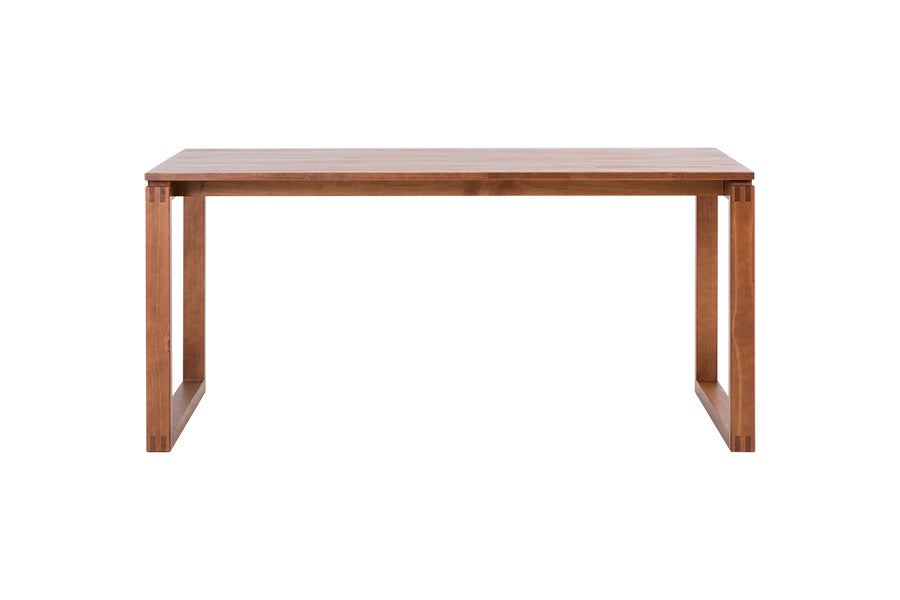 mesa de jantar 6 lugares prisma garapa em fundo infinito vista de frente