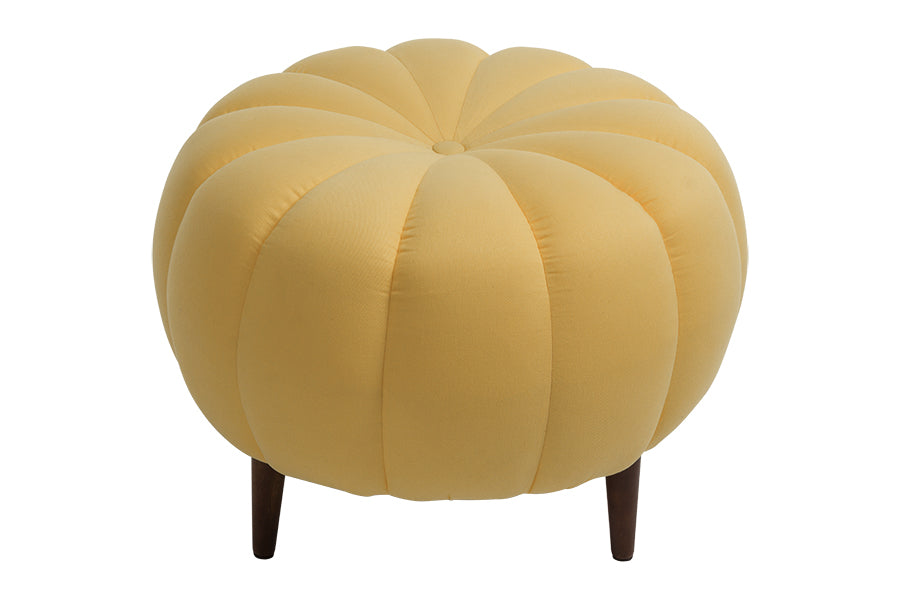 puff para quarto amarelo vermelho visto de cima