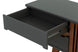 rack tv panteon grafite 210 cm com gaveta aberta mostrando parte de dentro vazia