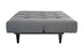 sofa para sala pequena cama denver cinza visto de lado em forma de cama