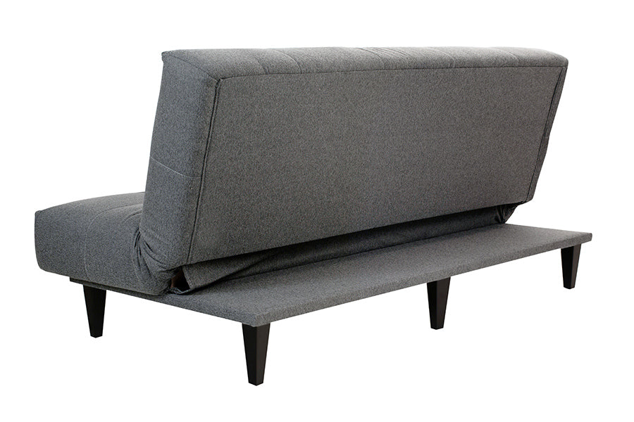 sofa pequeno cama denver cinza visto de tras em forma de sofa