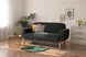 foto ambientada sofá dois lugares para sala agnes na cor verde escuro em sala de estar