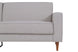 sofa 3 lugares nairobi cinza claro em fundo infinito focando nos detalhes