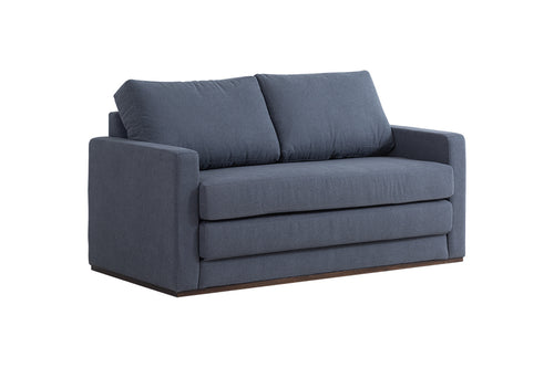 sofa cama confortavel vira grafite visto na diagonal como sofa