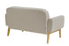 sofa confortavel 2 lugares agnes natural e tecido cru visto de tras em fundo infinito